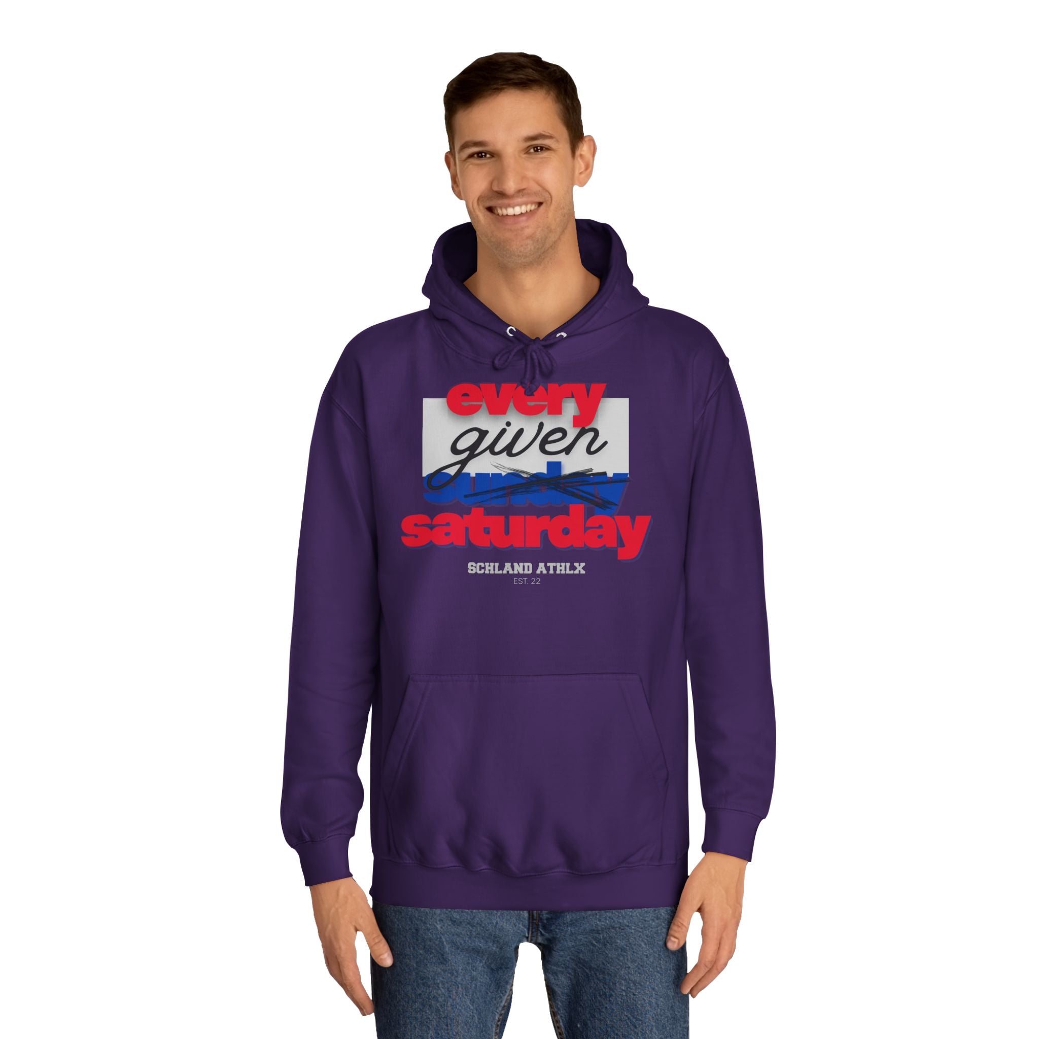 COLLEGE LINE - every given saturday - Football Hoodie
